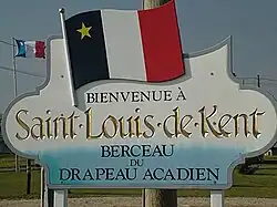 Bienvenue à Saint-Louis-de-Kent, berceau du drapeau acadien.