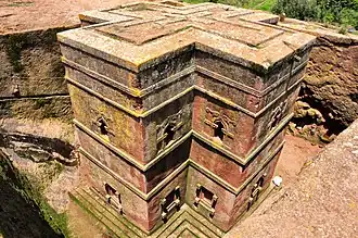 Églises rupestres de Lalibela en Éthiopie (XIIIe&nbsp;siècle)