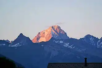 Le Bietschhorn vu depuis Crans-Montana.