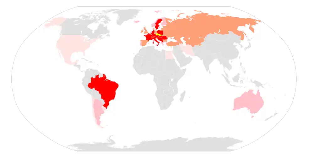 Carte mondiale colorée