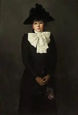 Portrait d'une jeune femme tenant une rose (Portrait de Mlle R.) (1892), musée national de Varsovie.