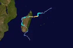 Trajectoire de Bingiza.