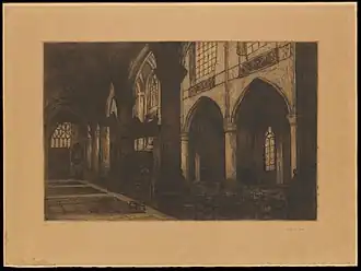 Intérieur de l'église Saint-Jacques d'Anvers (eau-forte), cabinet des estampes de l'Université d'Anvers.