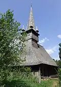L'église orthodoxe roumaine d’Agârbiciu (en hongrois Egerbegy), construite en bois au XVIIe&nbsp;siècle.