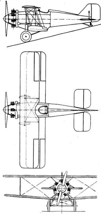 vue en plan de l’avion