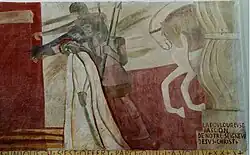 Extrait du Chemin de Croix, Eglise de Blaslay (les soldats emmènent Jésus)