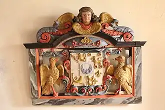 Blason restauré de sainte Julitte (conservé en l'église paroissiale de Telgruc-sur-Mer).