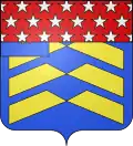 (2) : D'azur, aux trois chevrons brisés, alaisés et superposés d'or ; « franc-quartier » des Comtes Ministres ; chef des ducs de l'Empire brochant.,,