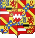Armes personnelles de Guillaume II, avant de devenir prince d'Orange. Au centre se trouvent les armes du Comté de Buren.