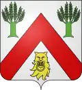 Blason des descendants du second mariage de Jean Ier, avec le léopard des Baillon (de 1538 à 1666).