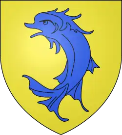 D'or au dauphin pâmé d'azur (dauphin d'Auvergne).