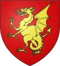 de gueules à un dragon d’or (Royaume Vandale)