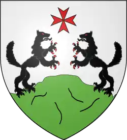 Le blason de la commune de Paulhac-en-Margeride, adopté en 2001, présente deux Bêtes du Gévaudan.