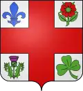 Montréal : ... au deuxième d'une rose de gueules tigée, feuillée et pointée de sinople.