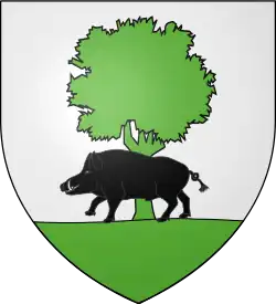 Sanglier de sable défendu d'argent (Champ-Dolent - Eure).