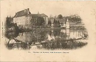 Carte postale du château de Blessac.