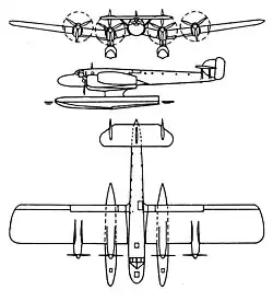 Description de l'image Blohm und Voss Ha.139 3-view L'Aerophile September 1938.jpg.