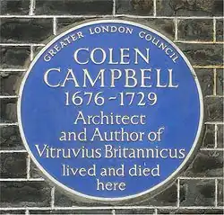 Colen Campbell, 76 Brook Street.