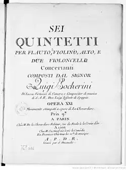 Page de titre de la partition.