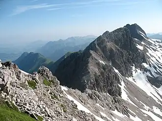 Vue du Bockkarkopf depuis le Steinschartenkopf