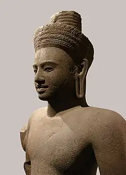Bodhisattva Lokeśvara, art khmer fin Xe - début XIe siècle. Cambodge.