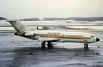 Un Boeing 727-100 d'Alaska Airlines, similaire à celui impliqué dans l'accident.
