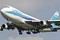 Boeing 747 d'El Al en 2005 à Londres.
