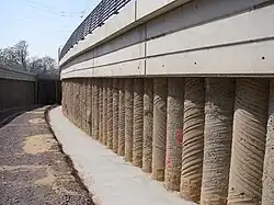 Paroi de pieux forés.