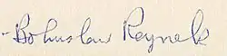 signature de Bohuslav Reynek