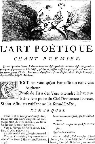 L'Art Poétique de Nicolas Boileau