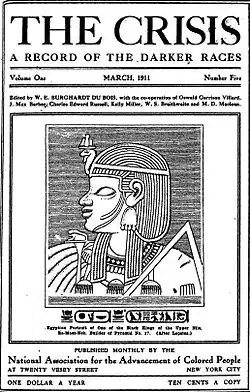 Une de mars 1911 avec en illustration un « pharaon noir ».