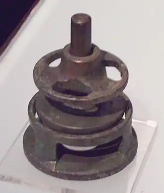 Piston de pompe hydraulique romaine. Ier&nbsp;siècle à IIe&nbsp;siècle Fonte. Mine de Sotiel Coronada, Calañas, Espagne