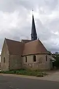 L'abside de l'église Notre-Dame d'Aulaines.