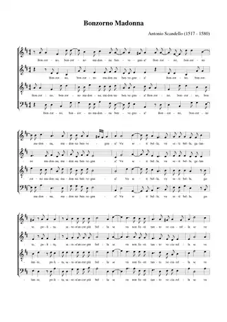 Partition de Bonzorno Madonna