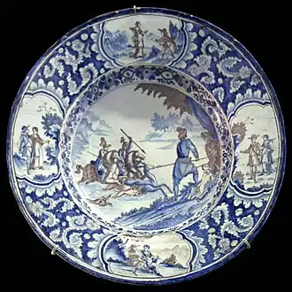 Scène de chasse, Marseille, musée des arts décoratifs, de la faïence et de la mode.