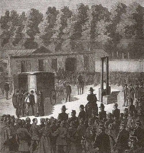 Bordeaux - exécution de Aussier - Place du Repos 1891