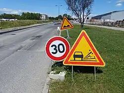 30 km/h à cause de travaux à Cranves-Sales.