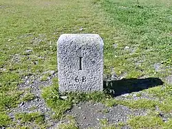 Borne frontière côté Italie.