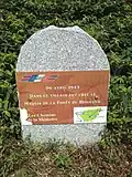 Borne des Chemins de la Mémoire ANACR du maquis de la forêt de Brigueuil.
