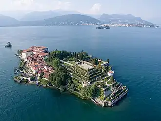 Isola Bella vue d'un drone.