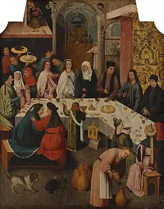 De bruiloft te Kana, attribué à Jérôme Bosch, vers 1555-1600