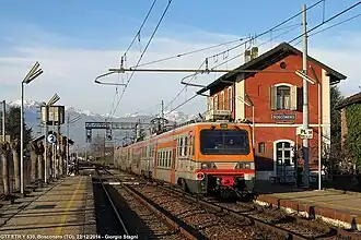 Rame Fiat ETR 530 en gare de Bosconero Ligne SATTI Canavesana