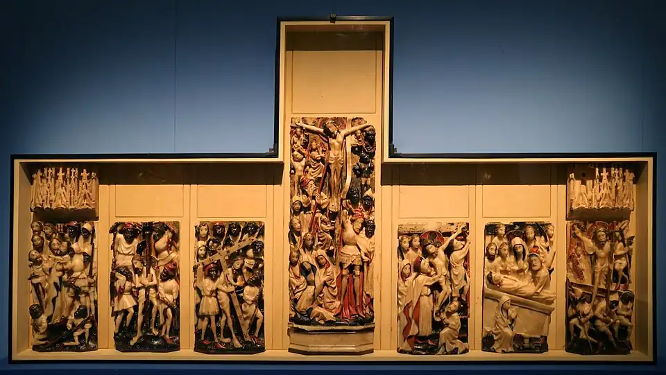 Polyptyque en albâtre Storie della passione di cristo.