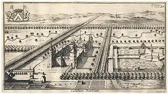 Vue du château de Bouchout en 1706.