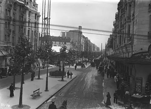 Le boulevard Raspail en 1913.