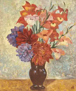 Marguerite Sérusier, Bouquet de dahlias, sans date.