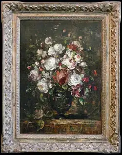 François Vernay, Bouquet, 1870, huile sur toile