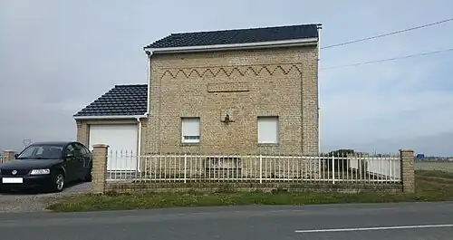 L'ancienne gare de Bourbourg-Saint-Nicolas en 2016 (ligne de Watten - Éperlecques à Bourbourg)