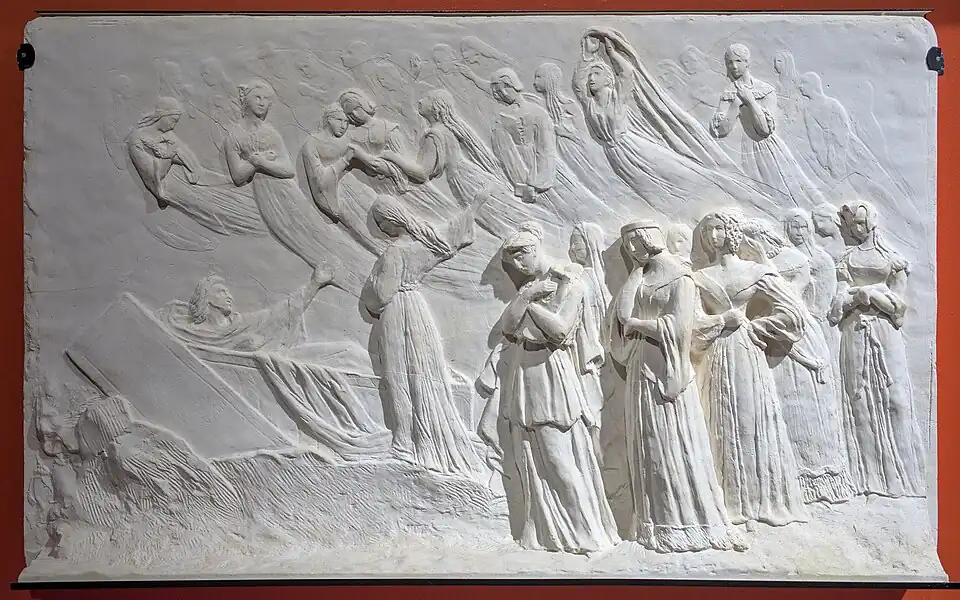 La Rencontre du Juif errant et de Rachel, plâtre, musée de Brou.