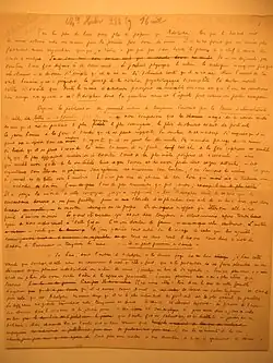 Manuscrit autographe.